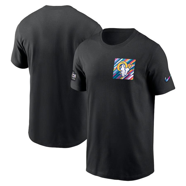 Men's Black Los Angeles Rams 2023 Crucial Catch Sideline Tri-Blend T-Shirt